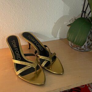 Tom Ford Gold Heels